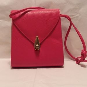 ❤️Vintage Red Purse by Andre Snakeskin Print Shoulder Strap Valentine's Day